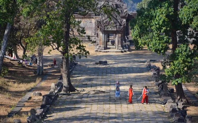 Đền Preah Vihear thuộc tỉnh cùng tên của Campuchia, giáp biên giới với Thái Lan. (Ảnh: Trường Sơn)