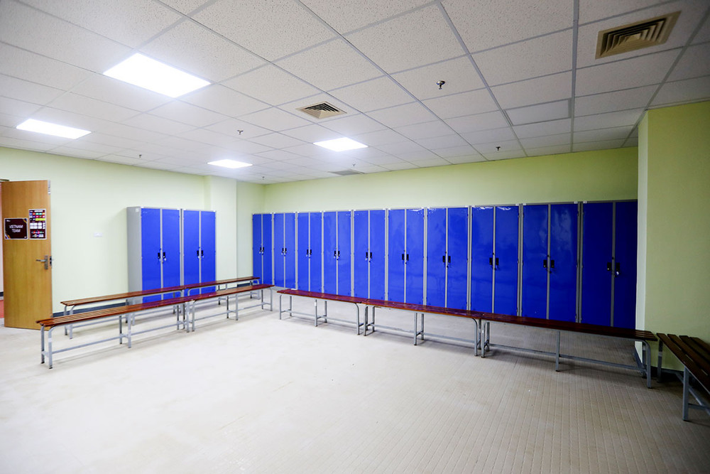 Khu vực thay đồ của cầu thủ 2 đội cũng được nâng cấp. “Chảo lửa Mỹ Đình” sẵn sàng cho trận thư hùng Việt Nam - Nhật Bản -0