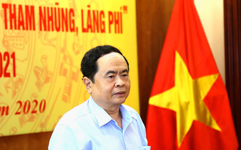 Đồng chí Trần Thanh Mẫn nhấn mạnh tầm quan trọng của người dân tham gia đồng hành trong cuộc chiến chống tham nhũng, lãng phí. Giải báo chí toàn quốc về phòng chống tham nhũng lần thứ ba nhận tác phẩm tham dự đến hết ngày 21-6 -0