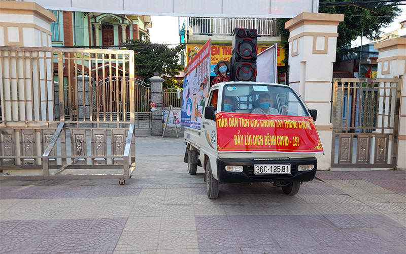 Huyện Quảng Xương lưu động tuyên truyền phòng, chống dịch Covid-19. Thanh Hóa chủ động phòng, chống dịch Covid-19 lây lan -0