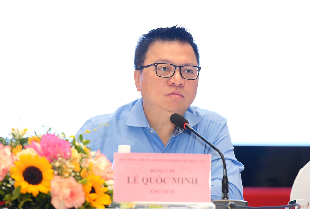 Đồng chí Lê Quốc Minh phát biểu tại Vòng chung khảo Giải Báo chí quốc gia lần thứ XVI - năm 2021. (Ảnh: THÀNH ĐẠT) 152 tác phẩm báo chí vào chung khảo Giải Báo chí quốc gia lần thứ XVI -0