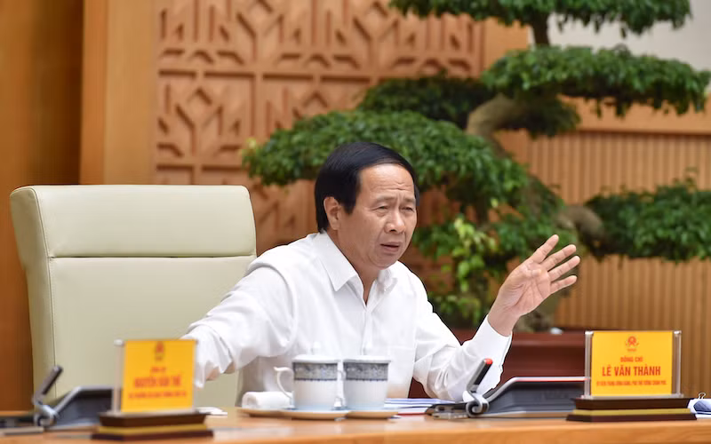 Phó Thủ tướng Lê Văn Thành chủ trì cuộc giao ban với các bộ, ngành và tỉnh Đồng Nai về tiến độ triển khai dự án xây dựng sân bay Long Thành. (ĐỨC TUÂN)