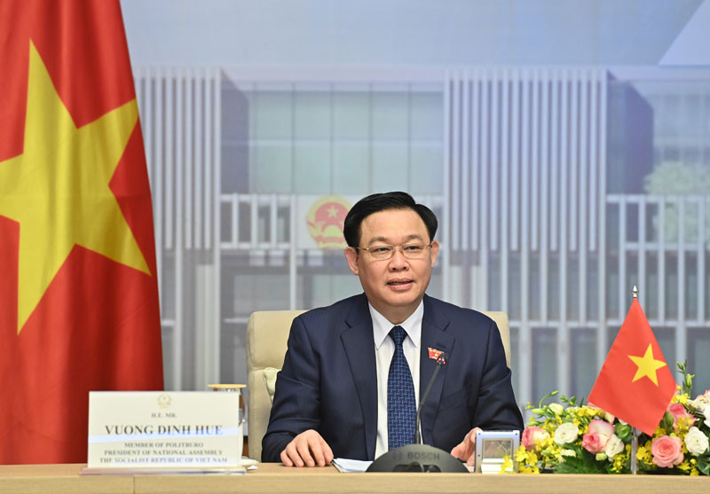 Chủ tịch Quốc hội Vương Đình Huệ. (Ảnh: DUY LINH)