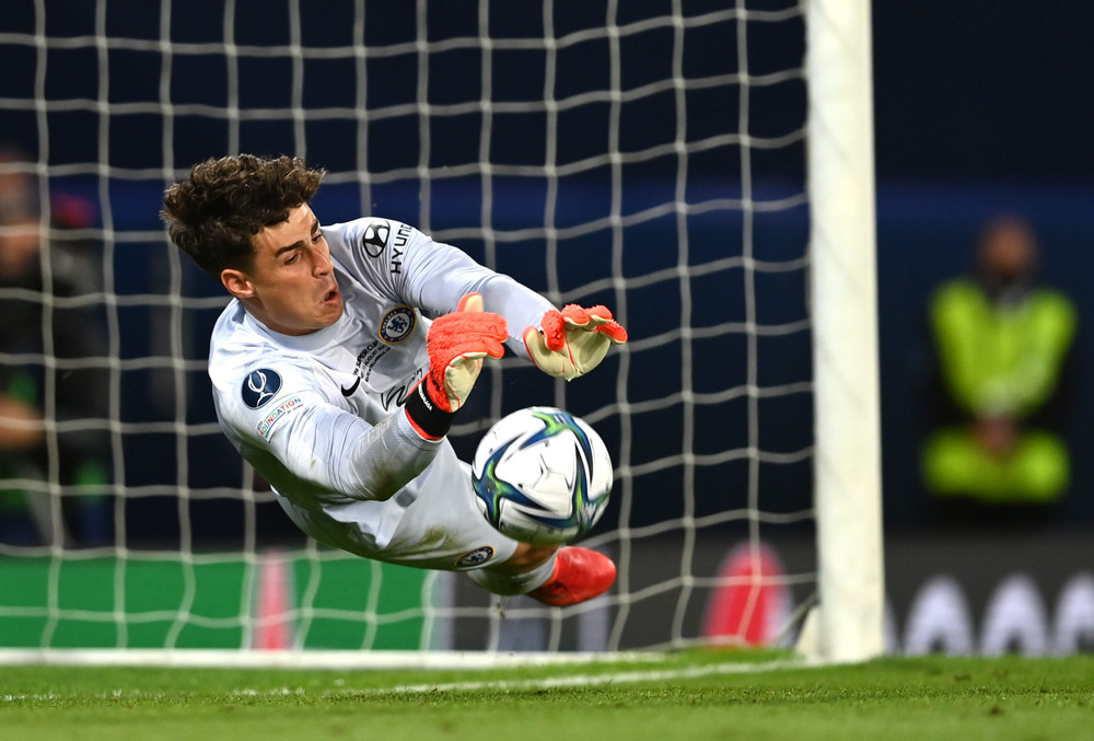 Kepa tỏa sáng, giúp Chelsea đánh bại Villarreal trong loạt luân lưu kịch tính. (Ảnh: Getty Images) Thắng luân lưu kịch tính, Chelsea lần thứ 2 đoạt Siêu cúp châu Âu -0