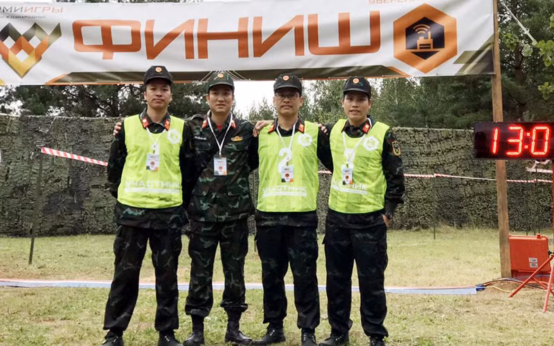 Đội tuyển Thông tin liên lạc lần đầu tham gia Army Games có khởi đầu ấn tượng. Ảnh: TRẦN THỤ