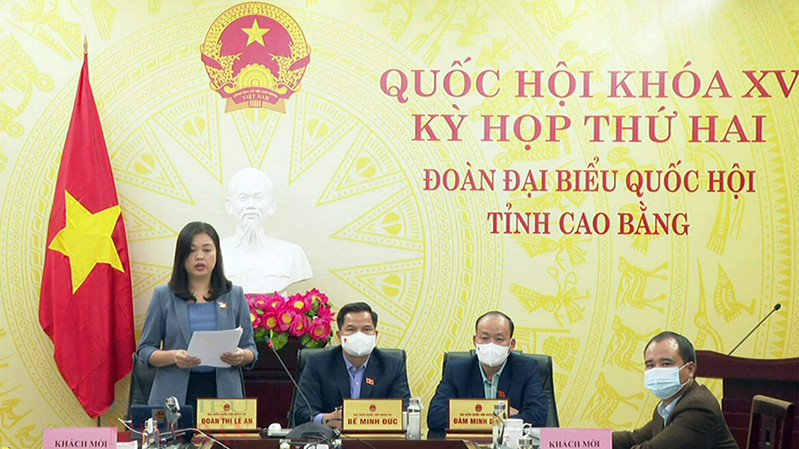 Đại biểu Quốc hội Đoàn Thị Lê An phát biểu từ điểm cầu Cao Bằng. (Ảnh: quochoi.vn) Bảo tồn, phát huy di sản Cố đô Huế góp phần phát triển kinh tế của địa phương -0