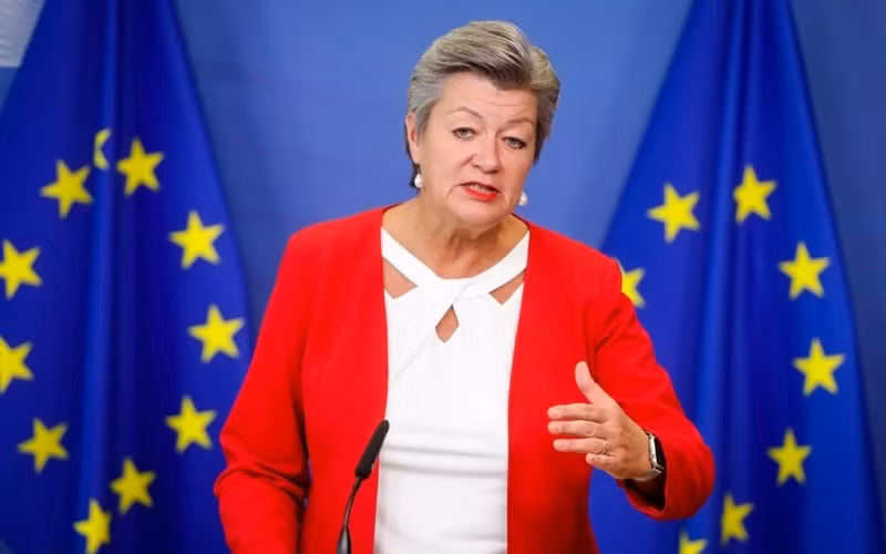 Ủy viên Nội vụ EU, bà Ylva Johansson. (Ảnh: Pool/Reuters)