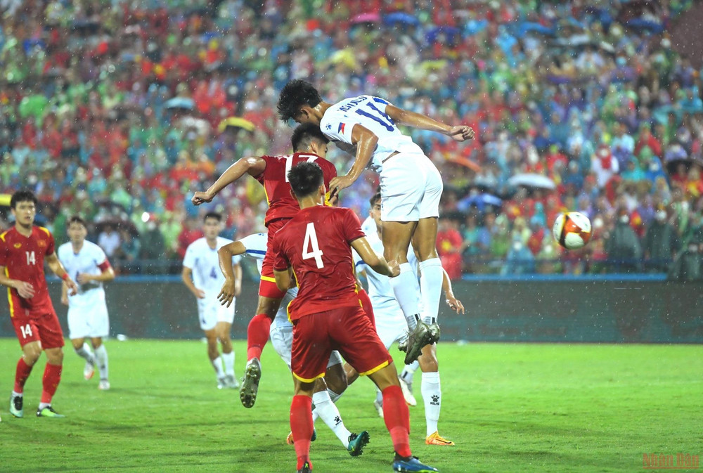 (Ảnh: THÀNH ĐẠT) (Hiệp 2) U23 Việt Nam 0-0 U23 Phillipines: Tiến Linh bỏ lỡ cơ hội ghi bàn -0