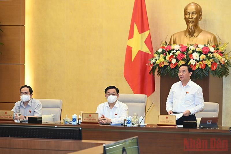 Phó Chủ tịch Quốc hội Nguyễn Khắc Định phát biểu tại phiên họp. (Ảnh: Duy Linh) Sẽ giám sát chuyên đề về khiếu nại, tố cáo trên cả nước -0