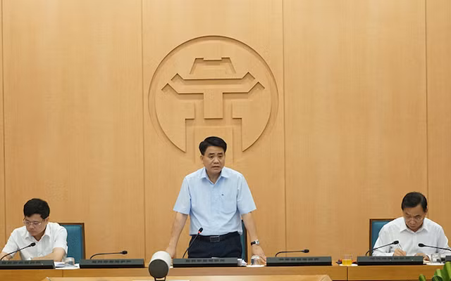 Chủ tịch UBND TP Hà Nội Nguyễn Đức Chung kết luận hội nghị.