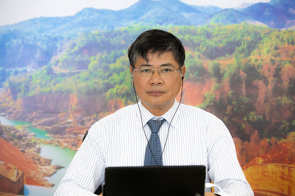 Ông Nguyễn Ngọc Điệp, Chủ tịch Hội Cấp thoát nước Việt Nam phát biểu tại diễn đàn lãnh đạo trẻ ngành nước trong khuôn khổ Tuần lễ ngành Nước Việt Nam - Australia 2021. Lãnh đạo trẻ ngành Nước nêu các thách thức, đề xuất giải pháp tại Diễn đàn quốc tế -0