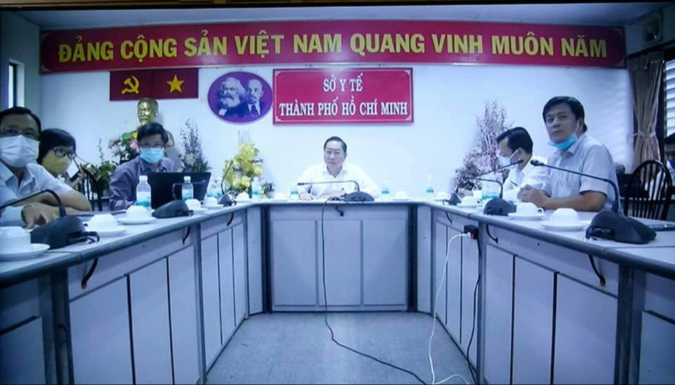Bộ trưởng Y tế Nguyễn Thanh Long họp với đầu cầu Sở Y tế TP Hồ Chí Minh. Việt Nam công bố ca lây nhiễm từ người cách ly -0