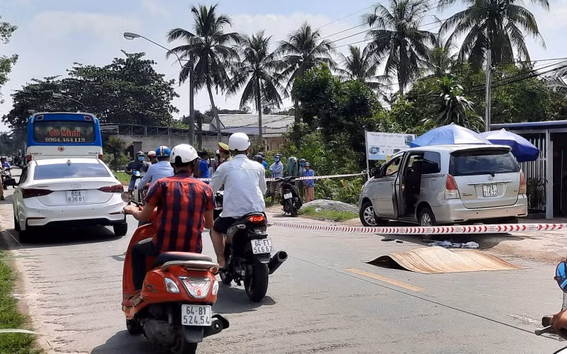 Hiện trường xảy ra vụ án mạng.