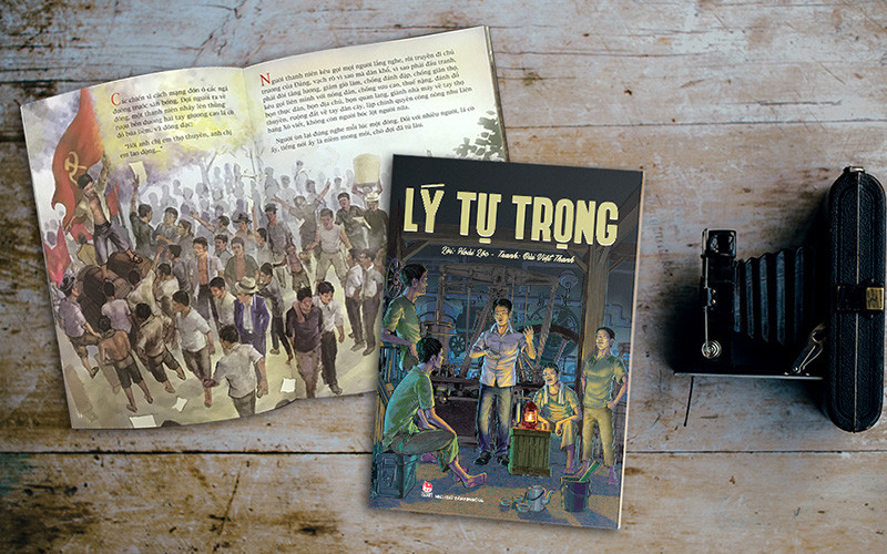 Sách tranh về anh hùng Lý Tự Trọng. NXB Kim Đồng giới thiệu Tủ sách giáo dục truyền thống nhân ngày Thương binh, Liệt sĩ -0