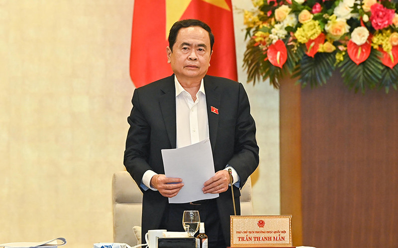 Phó Chủ tịch Thường trực Quốc hội Trần Thanh Mẫn phát biểu ý kiến tại phiên họp. (Ảnh: Duy Linh) Dành cơ chế, chính sách đặc thù phát triển thành phố Khánh Hòa là cần thiết -0