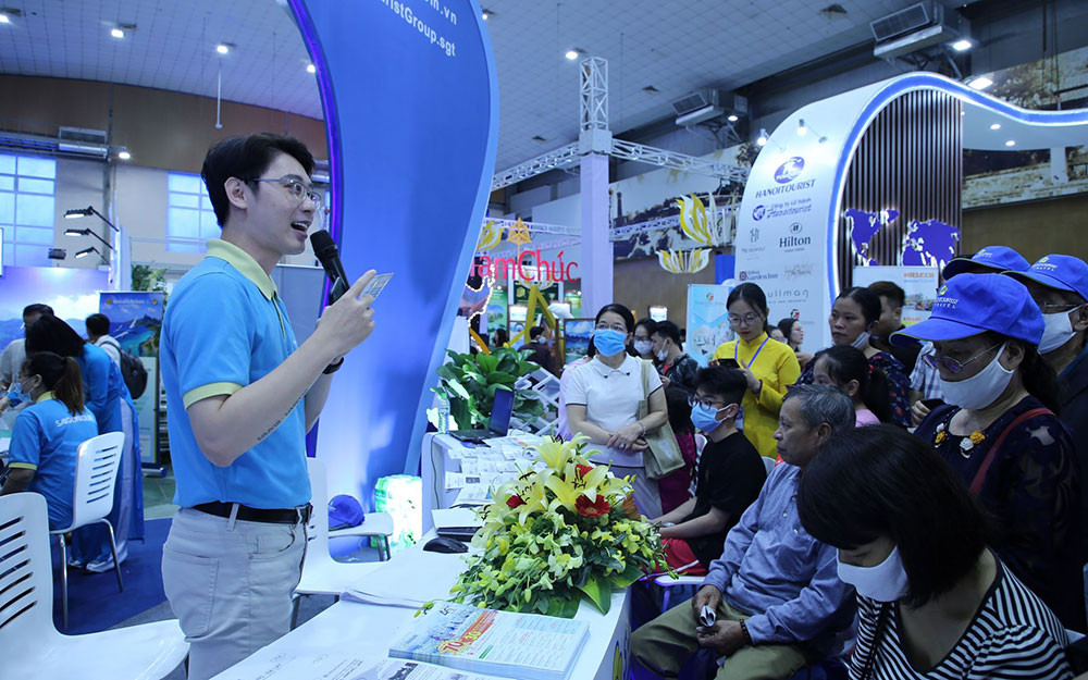 Một gian hàng tại Hội chợ. Bế mạc Hội chợ Du lịch quốc tế VITM 2020: Khép lại khó khăn, mở ra thành công mới -0