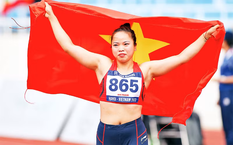 Vận động viên Lò Thị Hoàng.