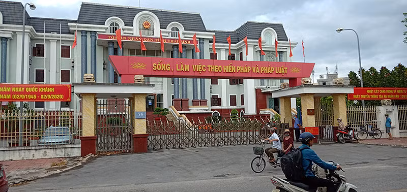 Tòa án nhân dân tỉnh Thái Bình, nơi diễn ra phiên xét xử.