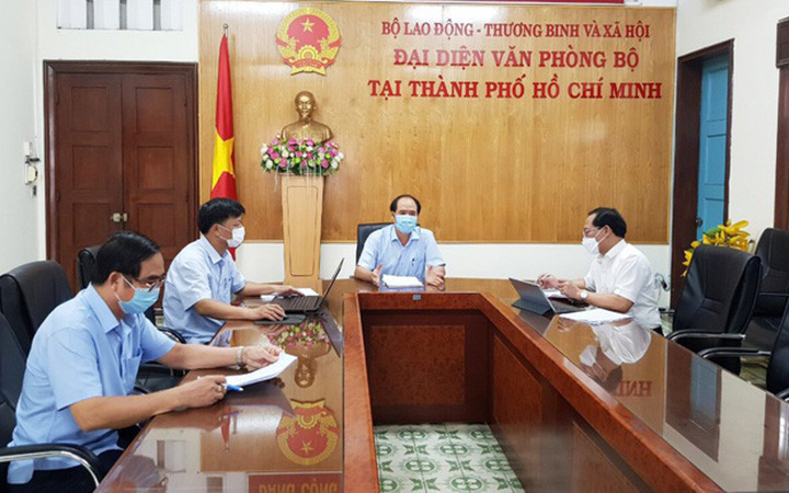 Tổ công tác đặc biệt tại phía nam của Bộ Lao động - Thương binh và Xã hội thường trú tại Thành phố Hồ Chí Minh (Ảnh: Molisa). 19 địa phương phía nam cam kết hoàn thành chi hỗ trợ của Nghị quyết 68 trong tháng 7 -0