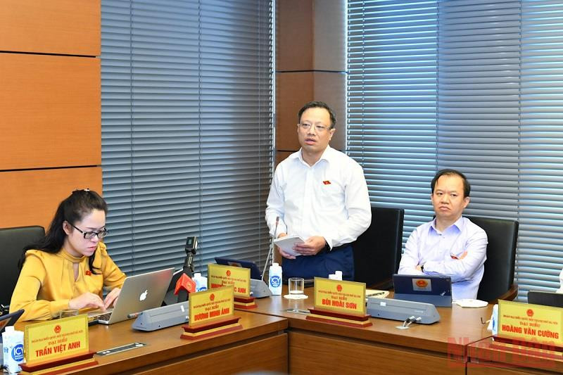 Đại biểu Nguyễn Trúc Anh phát biểu thảo luận. (Ảnh: NGUYÊN KHOA) Bí thư Thành ủy Hà Nội: Triển khai đồng bộ công tác giải phóng mặt bằng -0