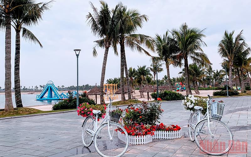 Bãi biển nhân tạo tại Khu du lịch quốc tế Đồi Rồng sẽ là một điểm hấp dẫn du khách trong mùa du lịch biển Đồ Sơn năm 2022.