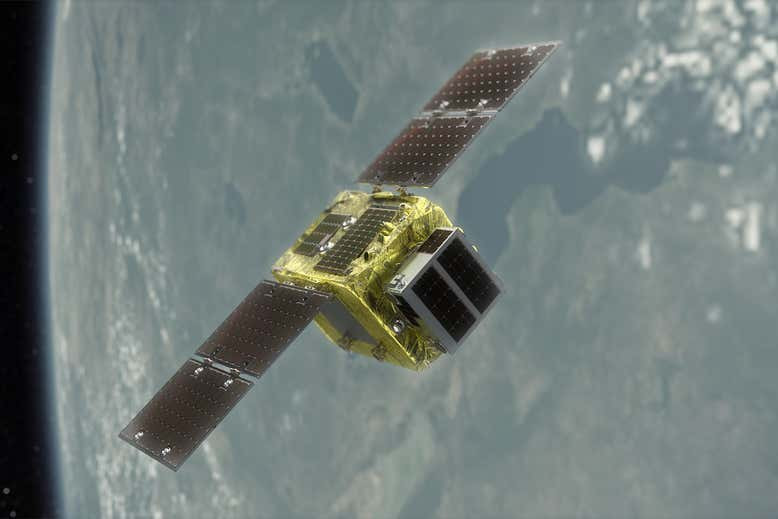 Hình ảnh minh họa về tàu dọn rác không gian. Ảnh: Astroscale.