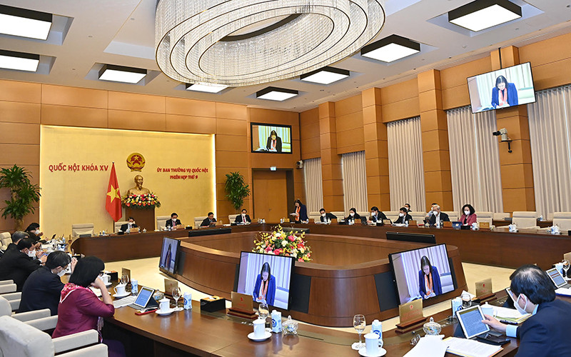 Quang cảnh phiên họp. (Ảnh: Duy Linh) Làm rõ điều kiện hoãn, miễn chấp hành quyết định đưa vào cơ sở cai nghiện bắt buộc -0