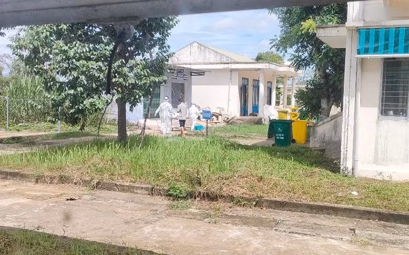 Khu vực bảo quản, xử lý tử thi người tử vong do Covid-19 tại Bệnh viện Lao và Phổi tỉnh Quảng Ngãi.