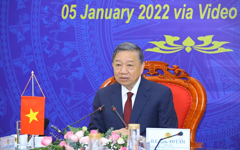 Bộ trưởng Công an Tô Lâm dự Hội nghị. (Ảnh: Bộ Công an)