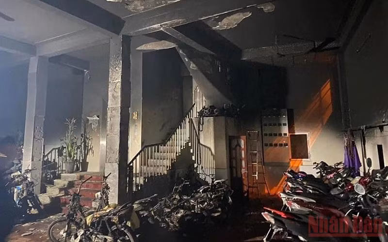 Hiện trường vụ cháy.