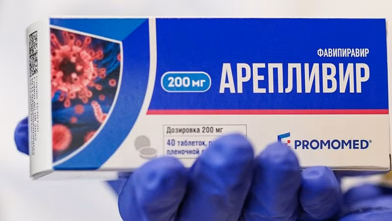 Hộp thuốc Areplivir chống Covid-19 của Nga ở dạng viên nén. (Ảnh: Sputnik)