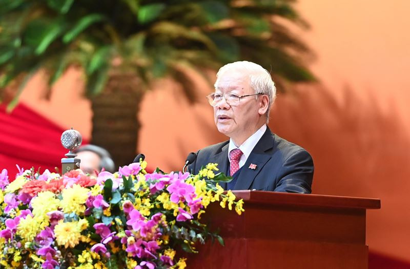 Đồng chí Nguyễn Phú Trọng, Tổng Bí thư BCH T.Ư khóa XIII, Chủ tịch nước CHXHCN Việt Nam phát biểu bế mạc Đại hội. Bế mạc Đại hội lần thứ XIII của Đảng -0