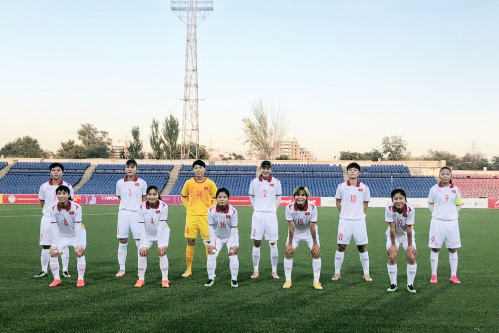 Đội tuyển nữ Việt Nam. (Ảnh: VFF) Đội tuyển nữ Việt Nam thắng 16-0 Maldives trong ngày ra quân -0