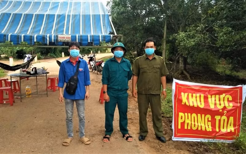 Một khu vực phong tỏa phòng, chống dịch Covid-19 trên địa bàn xã biên giới Ea Bung, huyện Ea Súp.
