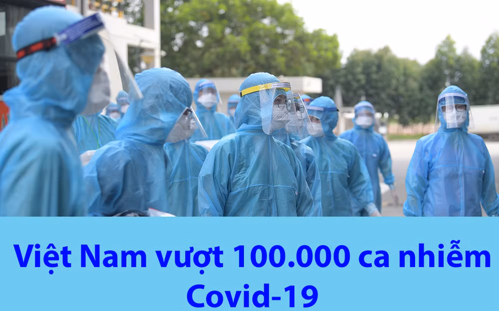 Việt Nam vượt 100.000 ca nhiễm Covid-19