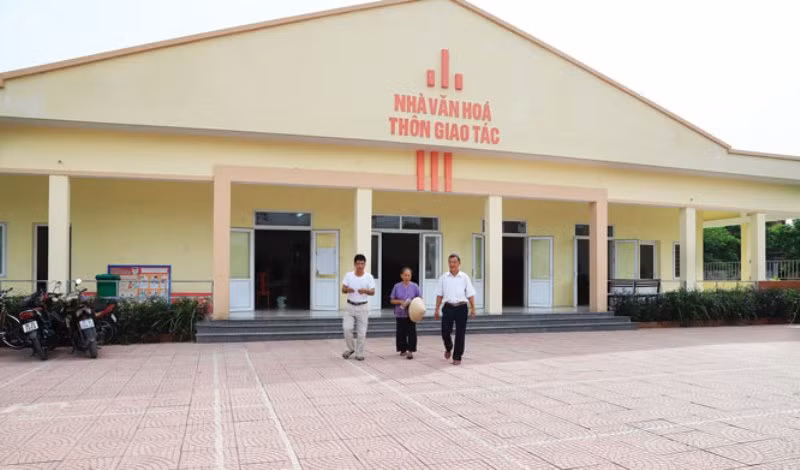 Nhà văn hóa thôn Giao Tác (xã Liên Hà, huyện Đông Anh).