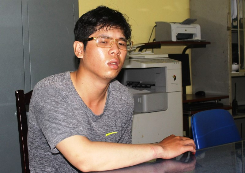 Đối tượng Mai Xuân Bình tại cơ quan điều tra.