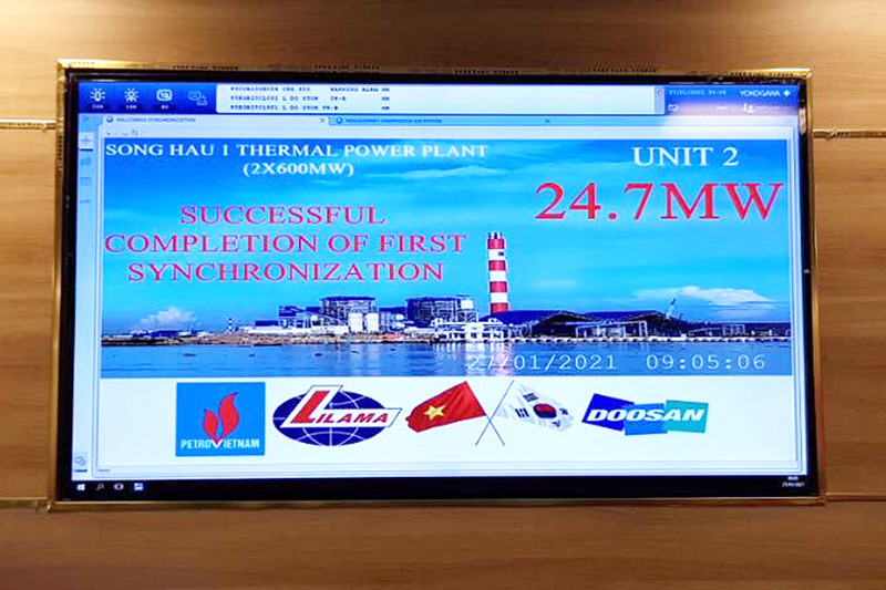 Tổ máy số 2 Nhà máy Nhiệt điện Sông Hậu 1 hòa lưới điện quốc gia