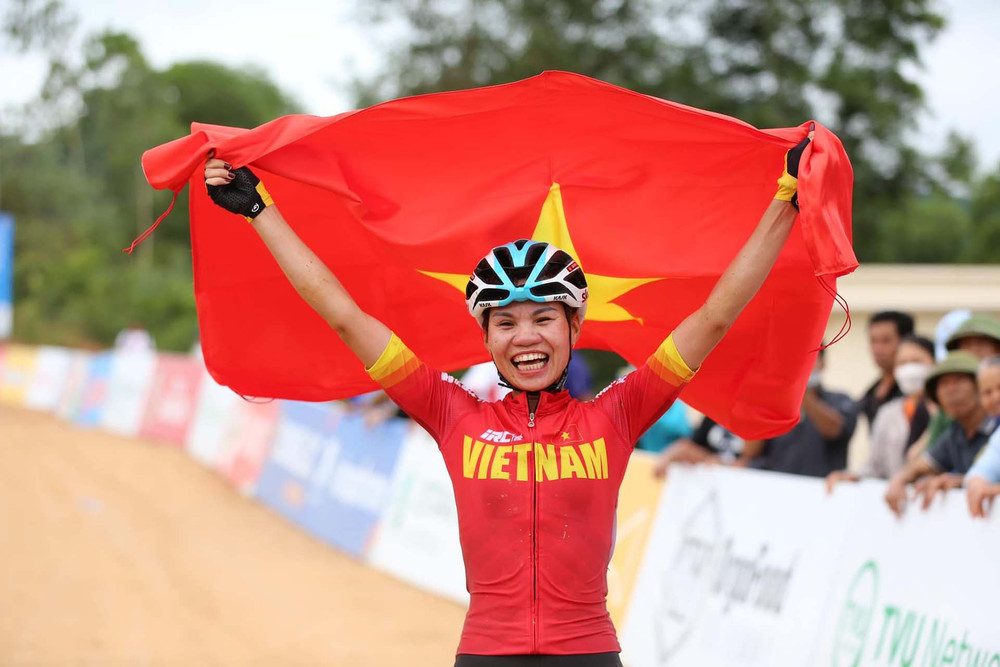 Đinh Thị Như Quỳnh ăn mừng chiến thắng. (Ảnh: ĐỨC ĐỒNG) Cập nhật SEA Games 31 ngày 16/5: Chờ
