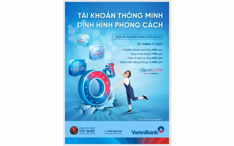 Tận hưởng ưu đãi miễn phí với gói tài khoản mới của VietinBank