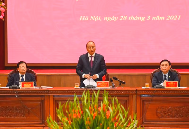 Thủ tướng Nguyễn Xuân Phúc &nbsp;làm việc với lãnh đạo chủ chốt TP Hà Nội -0