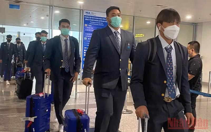 Chiều 4/5, thành viên các đội tuyển U23 Thái Lan, U23 Malaysia, U23 Campuchia và U23 Singapore đã có mặt tại Nam Định để dự SEA Games 31.