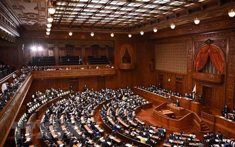 Toàn cảnh một phiên họp của Hạ viện ở Tokyo, ngày 8/10/2021. (Ảnh: AFP/TTXVN)