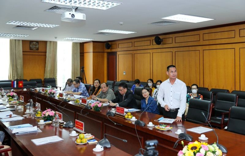 Trưởng đoàn khảo sát phía Việt Nam trình bày báo cáo tổng kết. Khai thác hiệu quả số liệu chuyến khảo sát khoa học biển -0