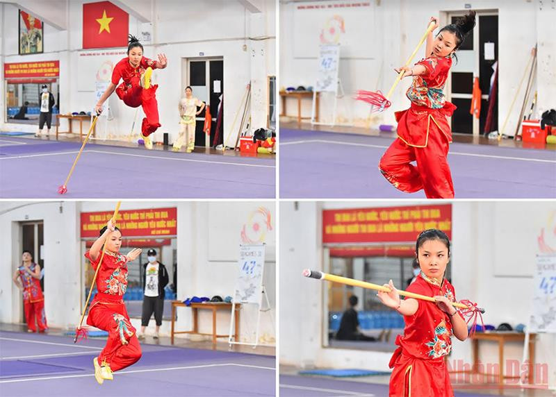 Tại SEA Games 31, ban huấn luyện đội tuyển Wushu sẽ trình làng một số gương mặt mới lần đầu tham dự. Đây là vận động viên Đặng Tiểu Bình - nội dung kiếm thuật và thương thuật. Wushu - mỏ vàng của Thể thao Việt Nam -0