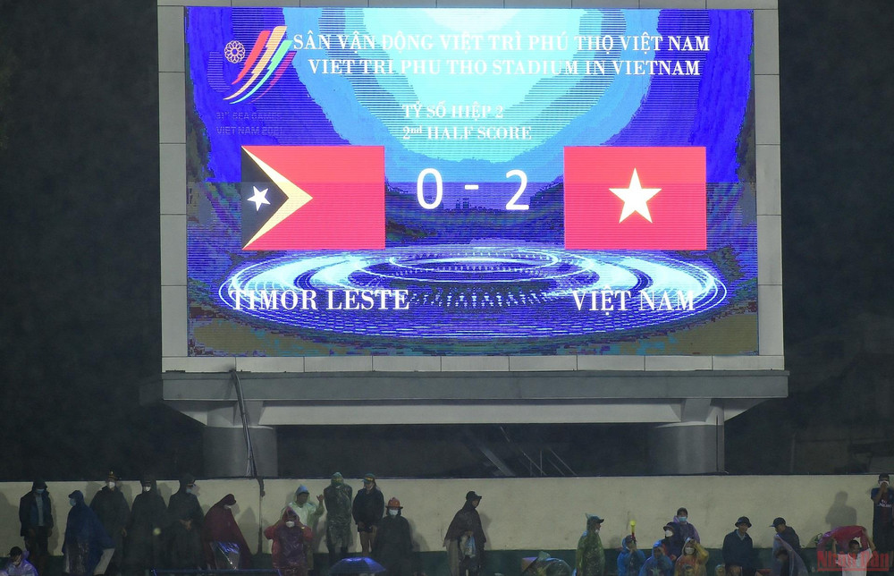 U23 Việt Nam có chiến thắng thứ ba tại vòng bảng. (Ảnh: TRẦN HẢI) U23 Việt Nam vào bán kết với ngôi đầu bảng A -0