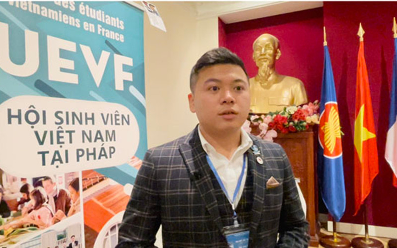 Tân chủ tịch UEVF Nguyễn Phan Bảo Thụy. Hội sinh viên Việt Nam tại Pháp luôn hướng về Tổ quốc -0
