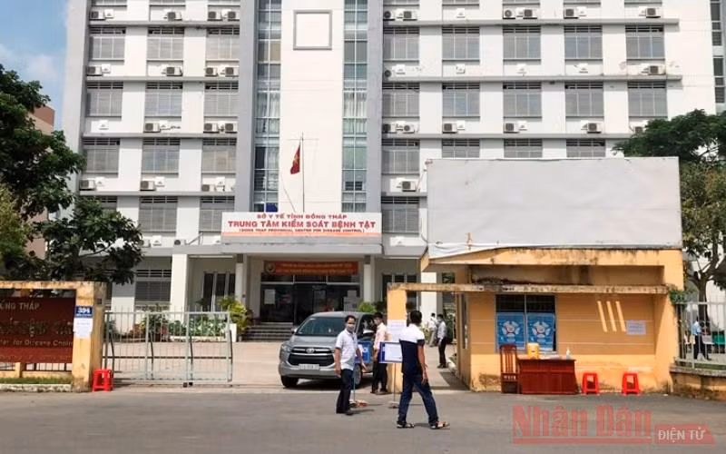 Trung tâm Kiểm soát bệnh tật Đồng Tháp đã hoạt động trở lại. (Ảnh: HỮU NGHĨA)