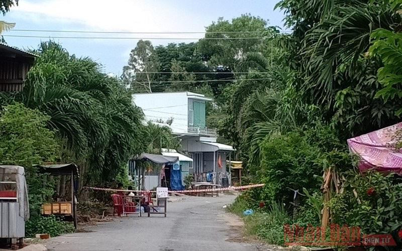 Một phần khu vực xã Khánh Bình giãn cách xã hội trong ngày 4/7.