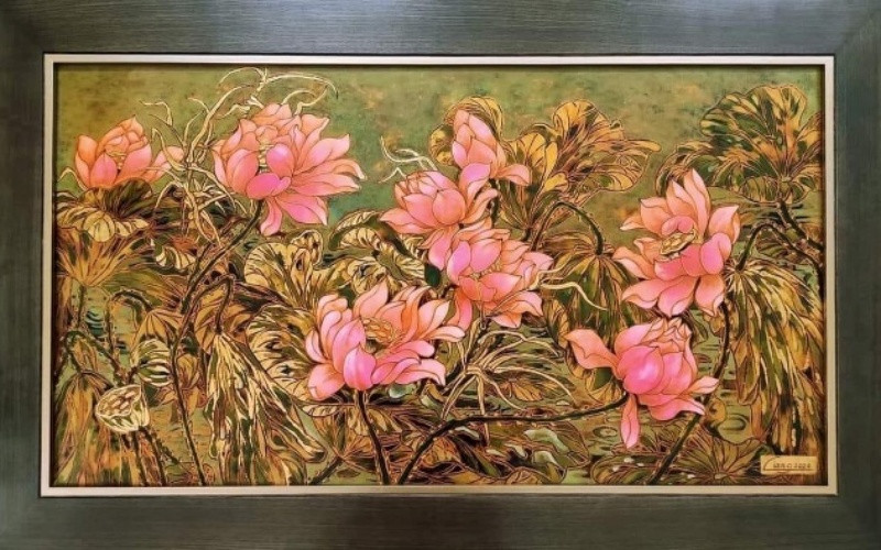 108 bức tranh hoa sen tri ân người hướng tâm đến Phật pháp ảnh 1 2_3-1621129831511.jpg